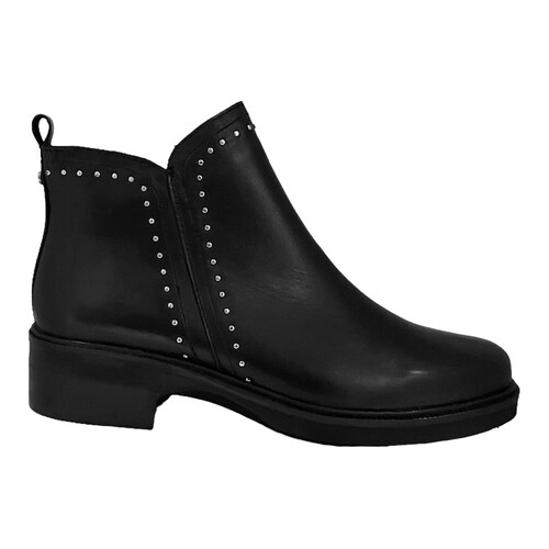 Botines Negros Carlo Rossetti Mujer Dama Piel 