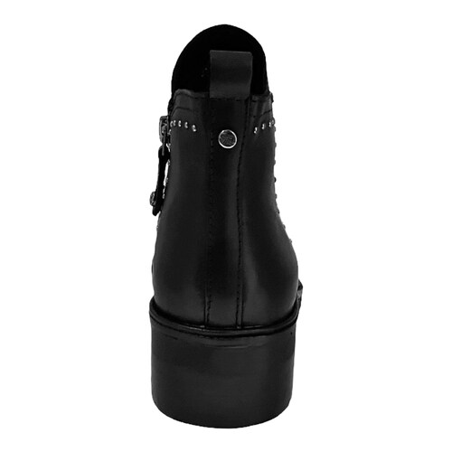Botines Negros Carlo Rossetti Mujer Dama Piel 