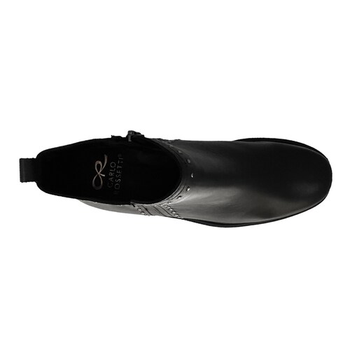 Botines Negros Carlo Rossetti Mujer Dama Piel 