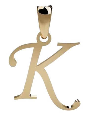 Gargantilla De Inicial Letra K Oro 14 K + Obsequio