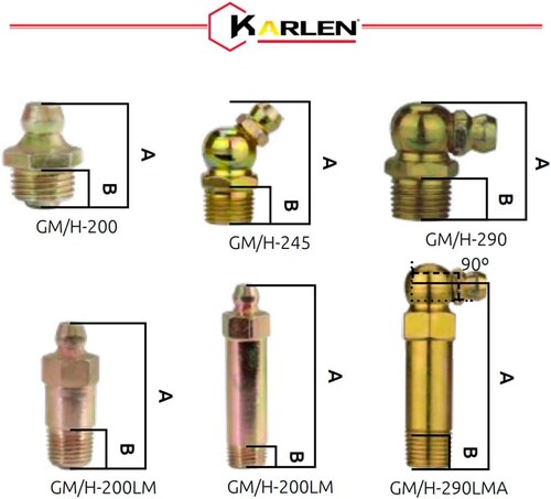 Grasera De Niple Tipo Tornillo 1/4 27 Conica UNF 100 Piezas Ideal para trabajos de mantenimiento, refacción y instalación Garantizan una fijación segura de las piezas