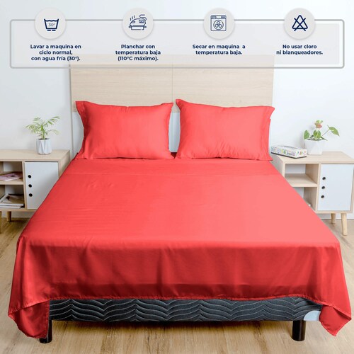 Edredón Spring Air King Size, Juego de sabanas, 2 almohadas + frazada