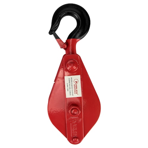 Garruchas Sencillas Con Bisagra Polea Polipasto de Acero Ideal para trabajos difíciles Permite izar cargas ligeras manteniendo la seguridad Diámetro del cuerpo 6 Pulgadas Cap. De carga 3.2 Toneladas Diámetro polea 170 cm