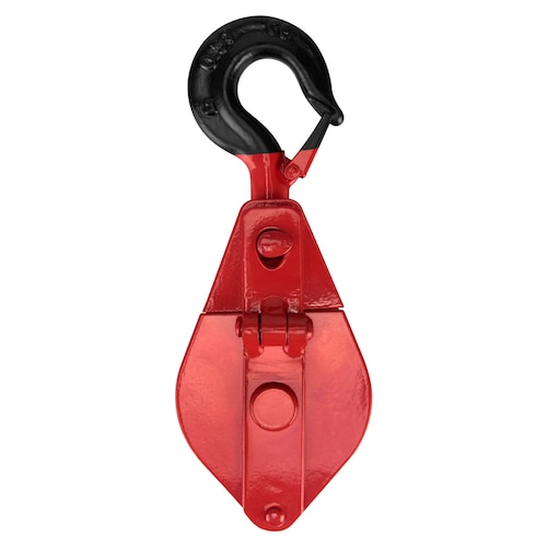 Garruchas Sencillas Con Bisagra Polea Polipasto de Acero Ideal para trabajos difíciles Permite izar cargas ligeras manteniendo la seguridad Diámetro del cuerpo 6 Pulgadas Cap. De carga 3.2 Toneladas Diámetro polea 170 cm