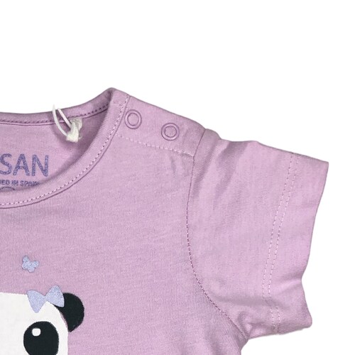 Playera Panda aLways WITH YOU color lila para bebé niña Losan