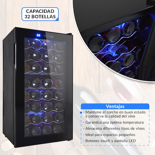 Cava Vinos Enfriador 32 Botellas Frigobar Exclusive Premium