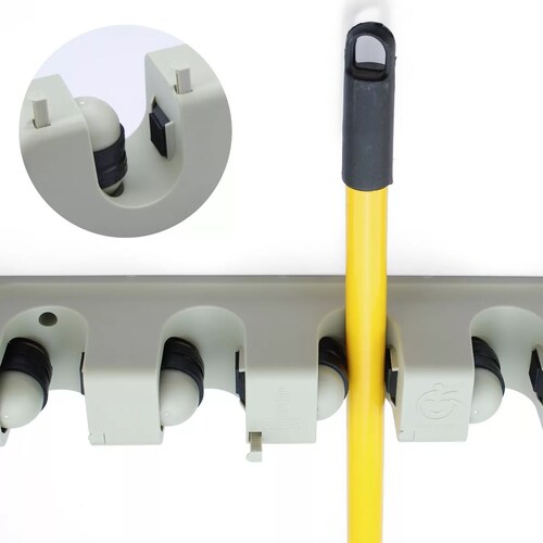 Colgador Organizador De Escobas Trapeadores 5 Espacios