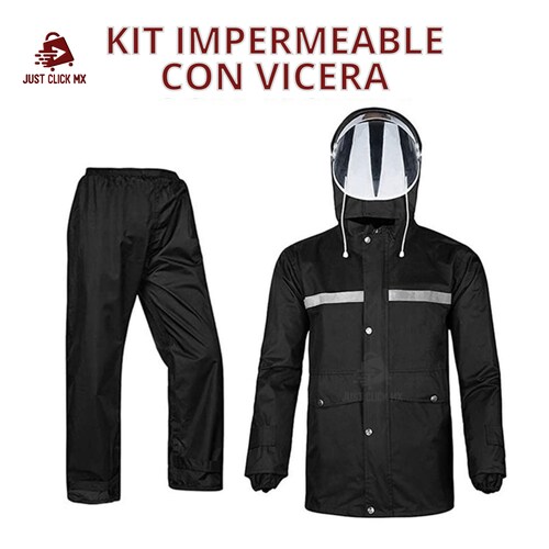 Impermeable Reflejante Completo Con Vicera Para Lluvia .