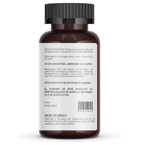 CRISTINA RODRIGUEZ Kinzo Suplemento Alimenticio 60 Cápsulas 600mg Sin Gluten Glicina Proteina Deshidratada de Bovino 