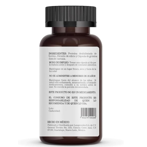 CRISTINA RODRIGUEZ Vitalcell C Suplemento Alimenticio 60 Cápsulas 550mg Antioxidante a Base de Proteina Deshidratada de Bovino 