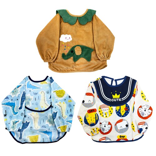 Baberos Tela Impermebles Pana Manga Larga Niños Ecobaby Original.