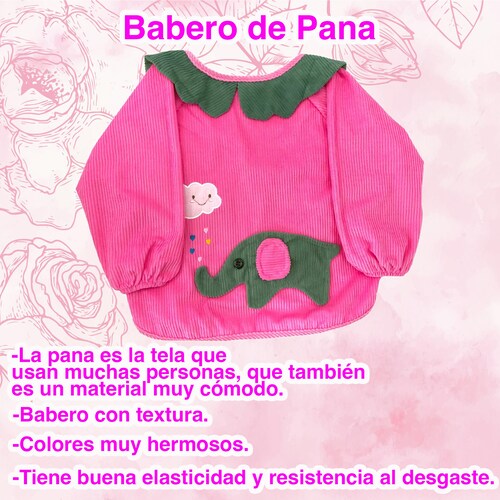 Baberos Tela Impermebles Pana Manga Larga Niños Ecobaby Original.