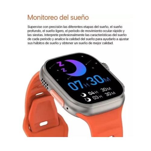 Reloj Inteligente T800 Ultra Smartwatch Carga Inalámbrica Negro