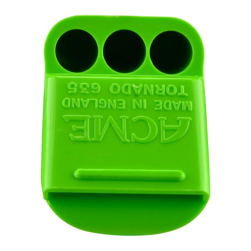 Silbato Acme tipo tornado De plástico Largo de 5 cm Boquilla de 2.3 mm Decibeles 117 Verde