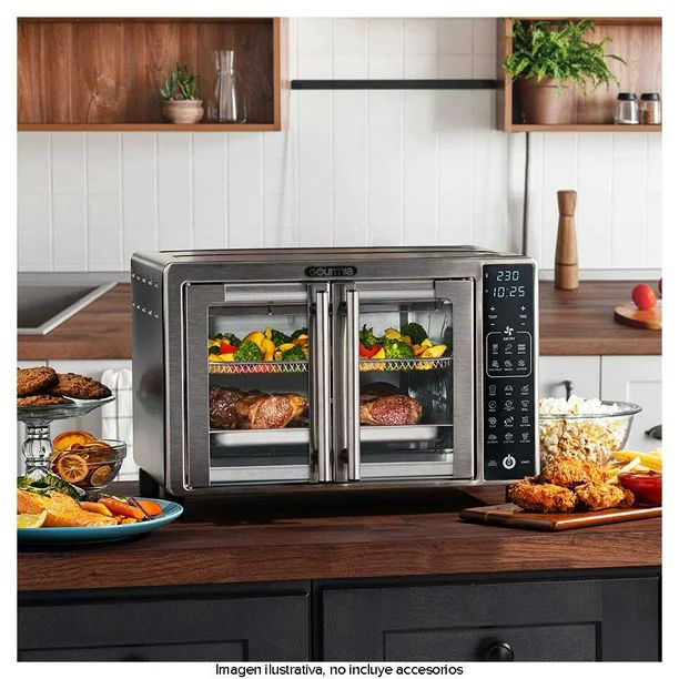 Horno Digital Con Freidora De Aire Gourmia Acero Inoxidable 24 Litros