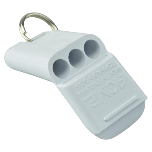 Silbato Acme tipo tornado De plástico Largo de 5 cm Boquilla de 2.3 mm Decibeles 117 Blanco
