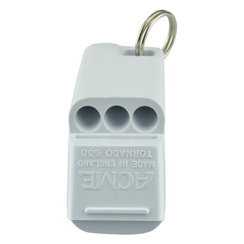 Silbato Acme tipo tornado De plástico Largo de 5 cm Boquilla de 2.3 mm Decibeles 117 Blanco