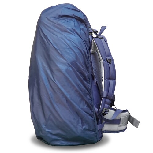 Mochila 2 en 1 Azul para Viaje y Campismo 62l + Backpack 10l Kon Tiki MAZAMITLA-AZ