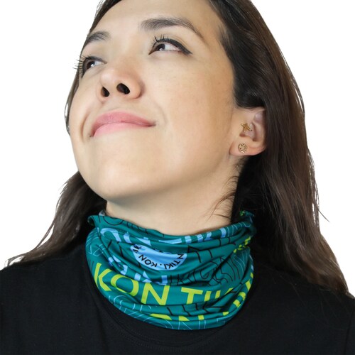 Bandana Verde Deportes Y Aventura KON TIKI para Correr, Ciclismo y Montaña PRISMAS-GN
