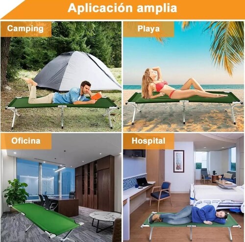 Catre Plegable Acampar Campismo Portatil 190 X 62 X 42 Cm