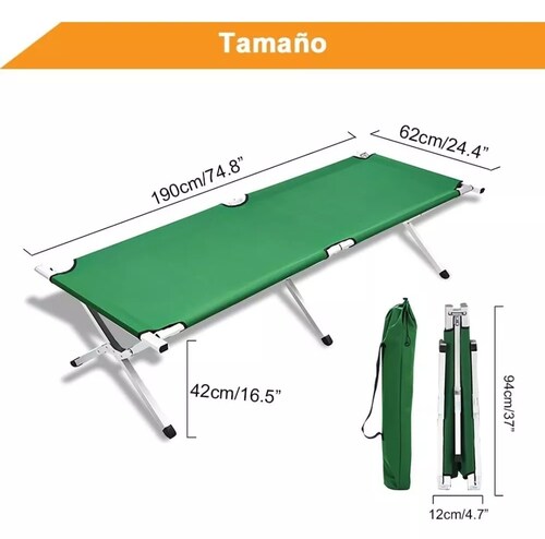 Cuna de camping con cómodo colchón para dormir, catre plegable resistente,  cama de camping, portátil, incluye bolsa de transporte para el hogar