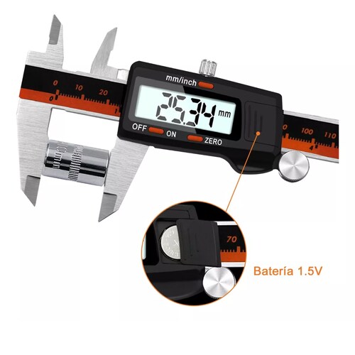 Calibrador Vernier Digital Uso Industrial Todo Metal 0.01mm