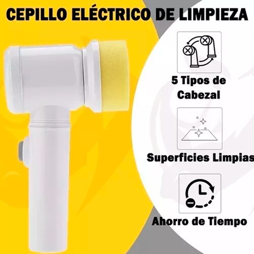 Cepillo De Limpieza Eléctrico Recargable Lava Baños