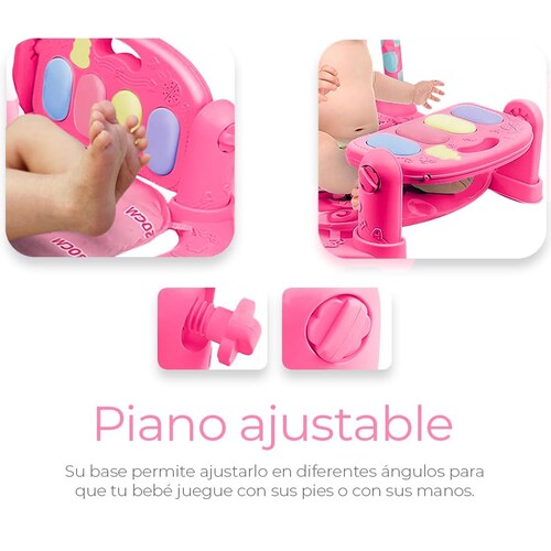 Gimnasio para Bebe Fitness Play Piano 804-A Jirafa Rosa