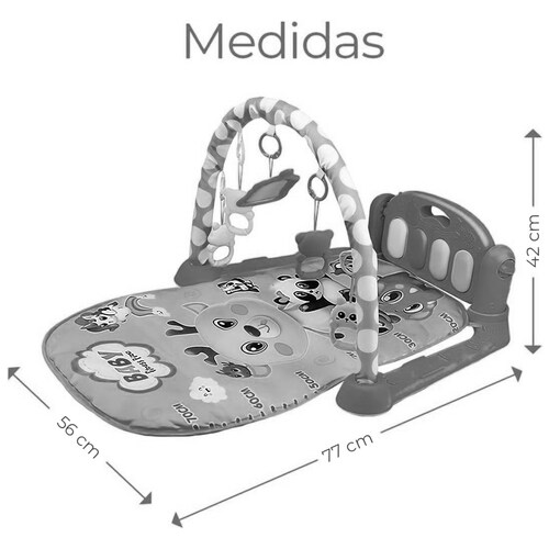 Gimnasio para Bebe Fitness Play Piano 804-A Jirafa Rosa