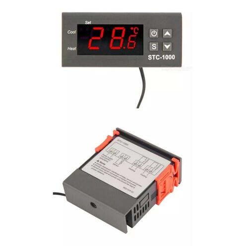 Set Controlador De Sensor De Temperatura Digital Stc1000 2 Pcs