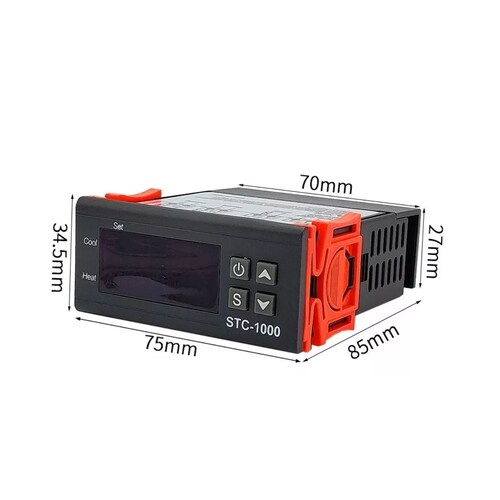 Set Controlador De Sensor De Temperatura Digital Stc1000 2 Pcs