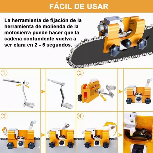 Afilador De Cadena De Motosierra, Afilador De Cadena Manual Amarillo
