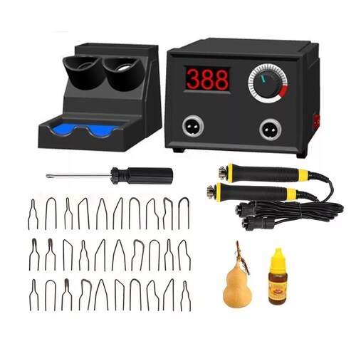 Kit Cautin Pirógrafo Eléctrico Con Temperatura Ajustable 