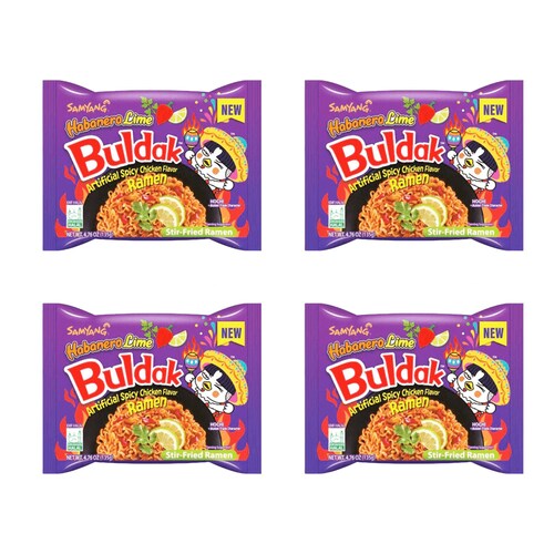 Ramen picante coreano samyang buldak Habanero limón 4 piezas