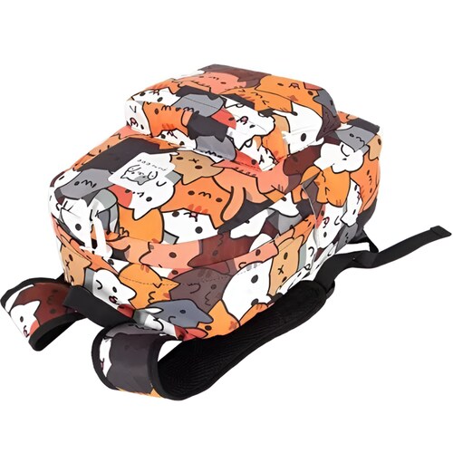  Mochila con estampado de gatos para niñas, mochila