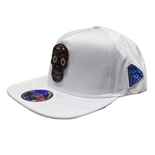 GORRA MR KASH SNAPBACK CALAVERA BLANCO UNISEX MKCDB02