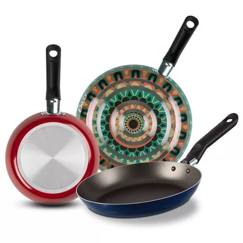 Pack X3 Sartenes Ekco Hippie Chic Multicolor De Aluminio.