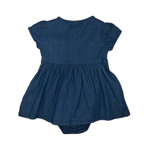 Vestido manga corta mezclilla para bebé niña Losan.
