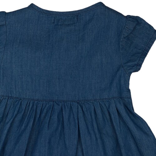 Vestido manga corta mezclilla para bebé niña Losan.