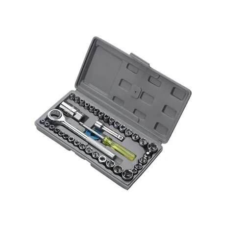 Kit Herramienta Dados De Llave De Trinquete De 40 Pc En Caja