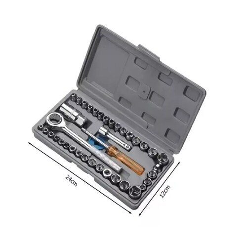 Kit Herramienta Dados De Llave De Trinquete De 40 Pc En Caja