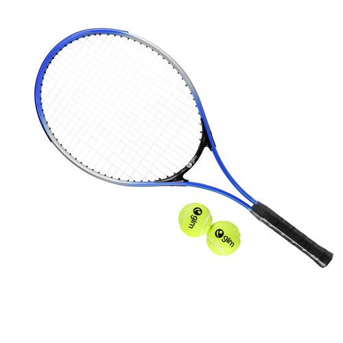 Raqueta para Tenis De Aluminio con un Ancho de 27.5 cm Largo de 68.0 cm con 2 pelotas amarillas