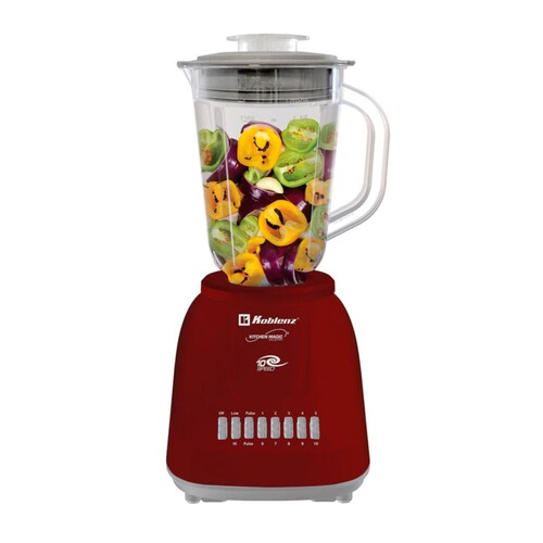 LICUADORA KOBLENZ LKM-5510 PR + 2 PACK DE VASO PURE & SALSA VIDRIO 300ML ROJO ENDY2.