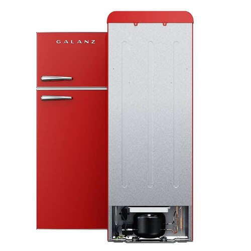 Refrigerador Galanz Retro GLR76TRDER 7.6 pies cúbicos congelador superior color Rojo