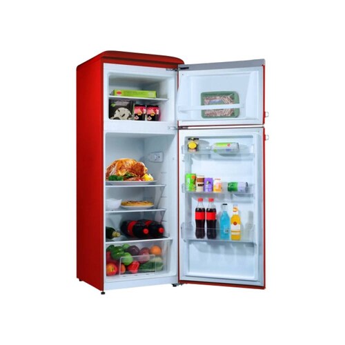 Refrigerador Galanz Retro GLR76TRDER 7.6 pies cúbicos congelador superior color Rojo