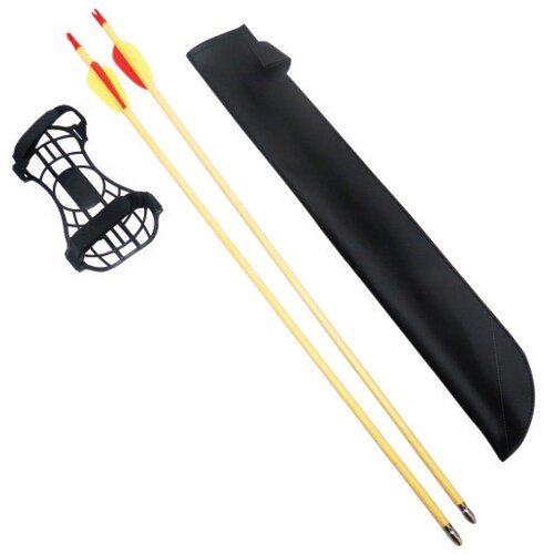 Juego de arco recurvo Tensión de 10 Lbs Fibra de vidrio moldeada por compresión Longitud de tensión arco-cuerda de 22 Pulgadas