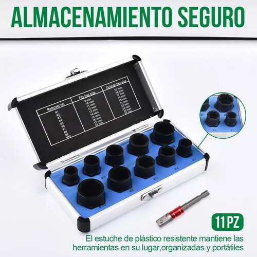 Juego De Extractores Extractor De Tornillos 11 Pzs