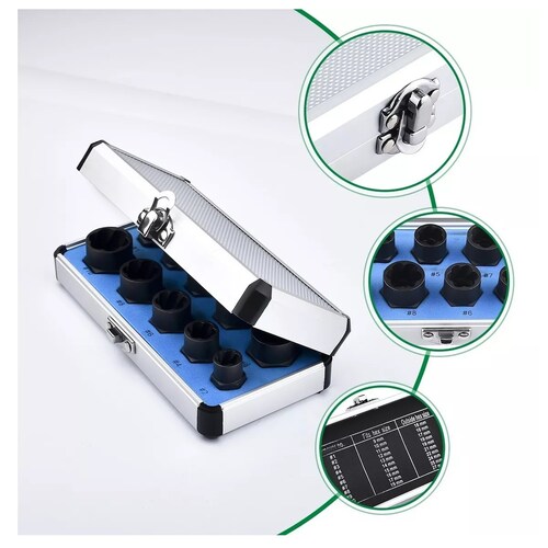 Juego De Extractores Extractor De Tornillos 11 Pzs