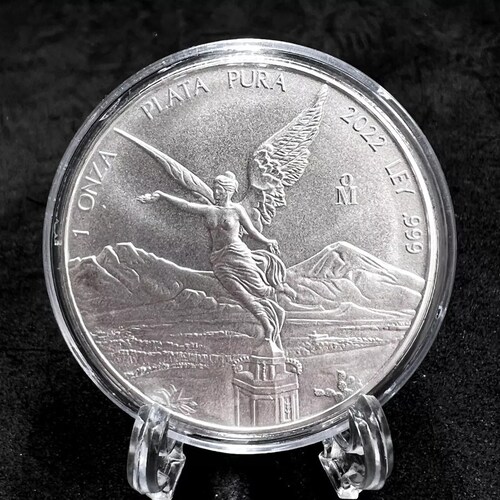 Onza Plata Pura Libertad 2022 ley .999 En Su Capsula.