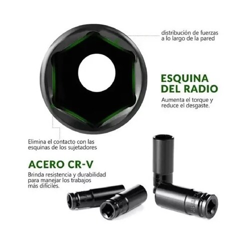 Juego De Herramientas Llave De Vaso 10 Pzas